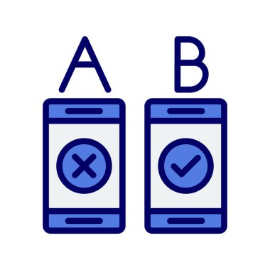 Ab Test simgesinin vektör illüstrasyonu
