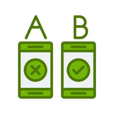 Ab Test simgesinin vektör illüstrasyonu
