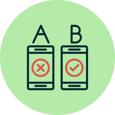 Ab Test simgesinin vektör illüstrasyonu