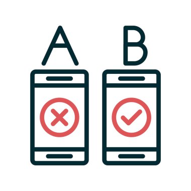 Ab Test simgesinin vektör illüstrasyonu