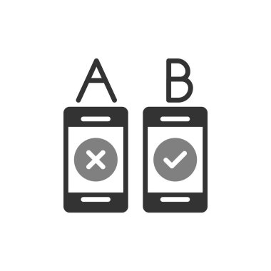 Ab Test simgesinin vektör illüstrasyonu