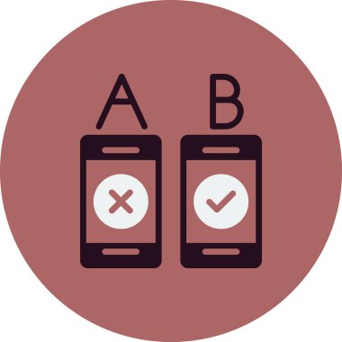 Ab Test simgesinin vektör illüstrasyonu
