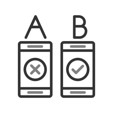 Ab Test simgesinin vektör illüstrasyonu