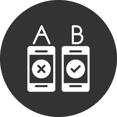 Ab Test simgesinin vektör illüstrasyonu