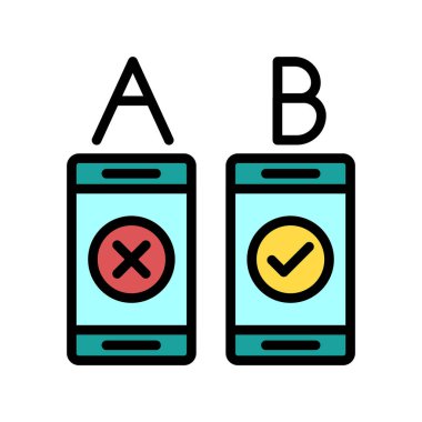 Ab Test simgesinin vektör illüstrasyonu