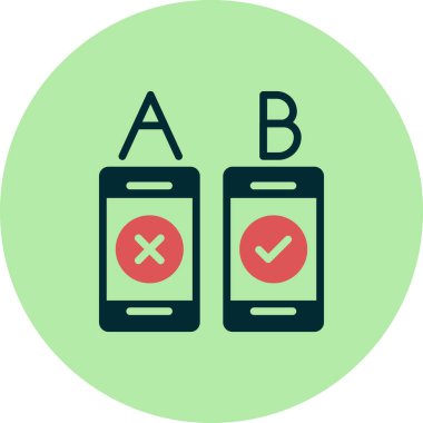 Ab Test simgesinin vektör illüstrasyonu