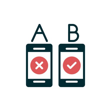 Ab Test simgesinin vektör illüstrasyonu