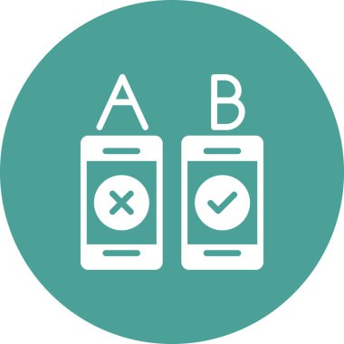 Ab Test simgesinin vektör illüstrasyonu