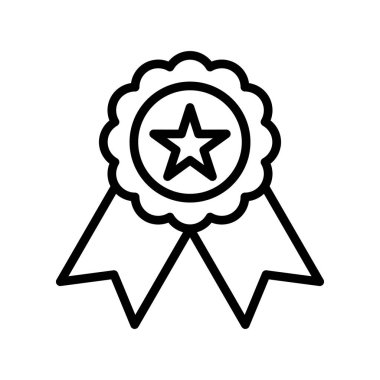 Madalya, ödül vektör simgesi düzenlenebilir