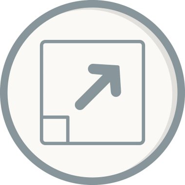 Bir ok simgesinin vektör illüstrasyonu