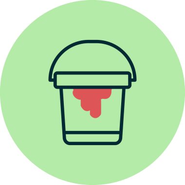 Boyalı kovanın illüstrasyon vektörü