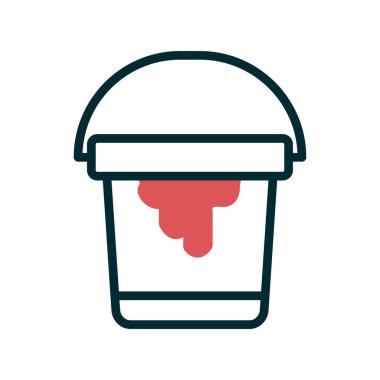 Boyalı kovanın illüstrasyon vektörü