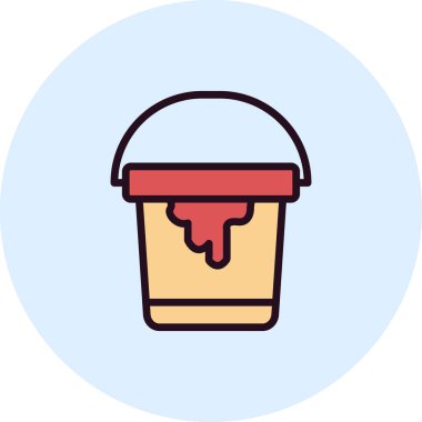 Boyalı kovanın illüstrasyon vektörü