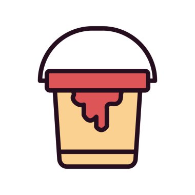 Boyalı kovanın illüstrasyon vektörü