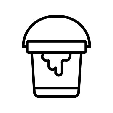 Boyalı kovanın illüstrasyon vektörü