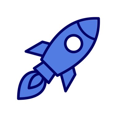 roket ikonu vektör illüstrasyonu