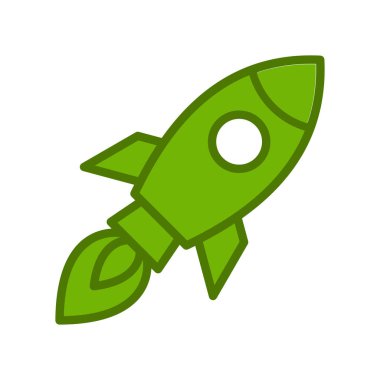 roket ikonu vektör illüstrasyonu