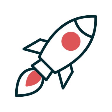 roket ikonu vektör illüstrasyonu