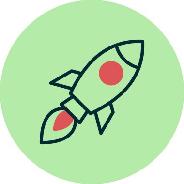 roket ikonu vektör illüstrasyonu