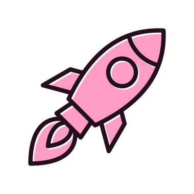 roket ikonu vektör illüstrasyonu