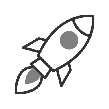 roket ikonu vektör illüstrasyonu