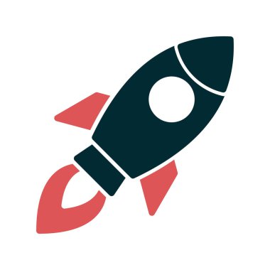 roket ikonu vektör illüstrasyonu