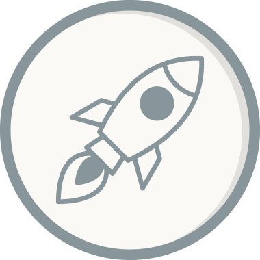 roket ikonu vektör illüstrasyonu