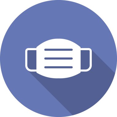 Tıbbi Maske Simgesi Vektör İllüstrasyonu