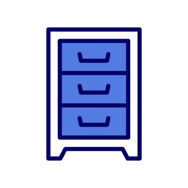 Kabine ikonu vektör illüstrasyonu 