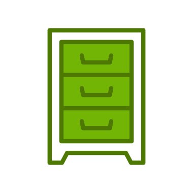 Kabine ikonu vektör illüstrasyonu 