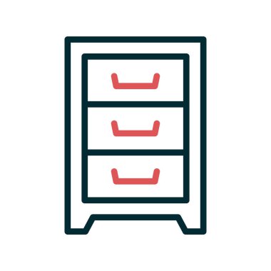 Kabine ikonu vektör illüstrasyonu 