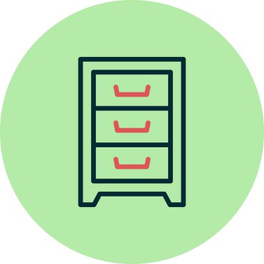 Kabine ikonu vektör illüstrasyonu 