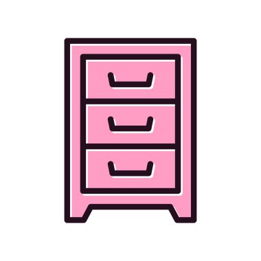 Kabine ikonu vektör illüstrasyonu 