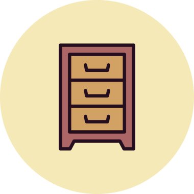 Kabine ikonu vektör illüstrasyonu 