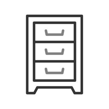 Kabine ikonu vektör illüstrasyonu 