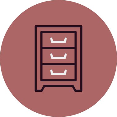 Kabine ikonu vektör illüstrasyonu 