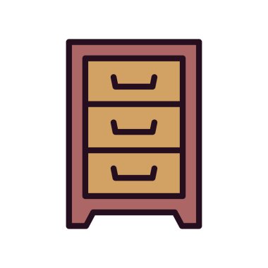 Kabine ikonu vektör illüstrasyonu 