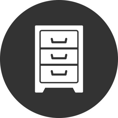 Kabine ikonu vektör illüstrasyonu 