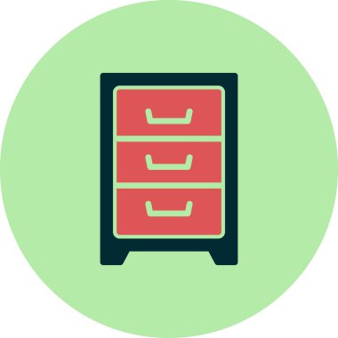 Kabine ikonu vektör illüstrasyonu 