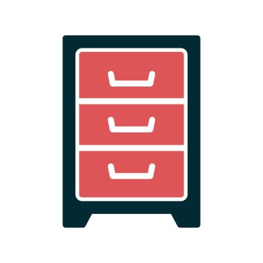 Kabine ikonu vektör illüstrasyonu 