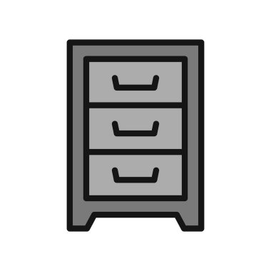 Kabine ikonu vektör illüstrasyonu 