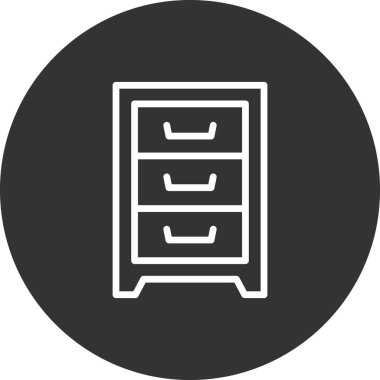 Kabine ikonu vektör illüstrasyonu 