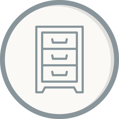 Kabine ikonu vektör illüstrasyonu 