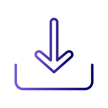 Oku indir, aşağı doğru vektör simgesi indir 