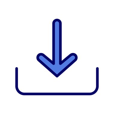 Oku indir, aşağı doğru vektör simgesi indir 