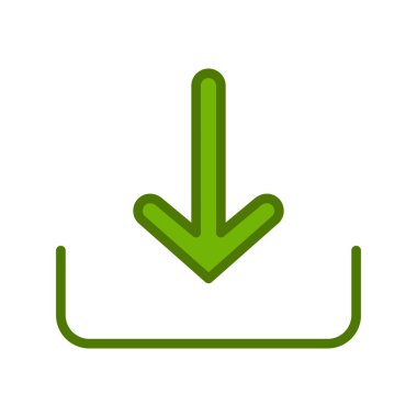 Oku indir, aşağı doğru vektör simgesi indir 