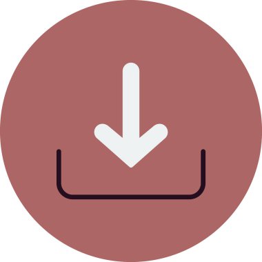 Oku indir, aşağı doğru vektör simgesi indir 