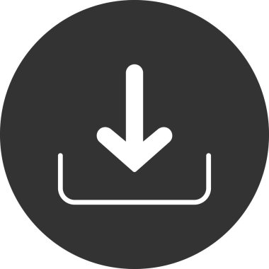 Oku indir, aşağı doğru vektör simgesi indir 