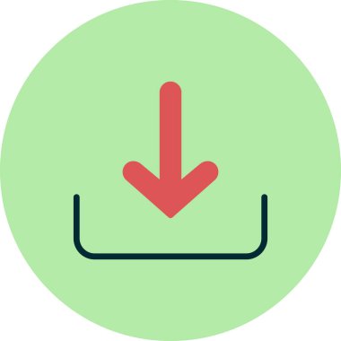 Oku indir, aşağı doğru vektör simgesi indir 