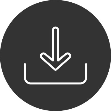 Oku indir, aşağı doğru vektör simgesi indir 